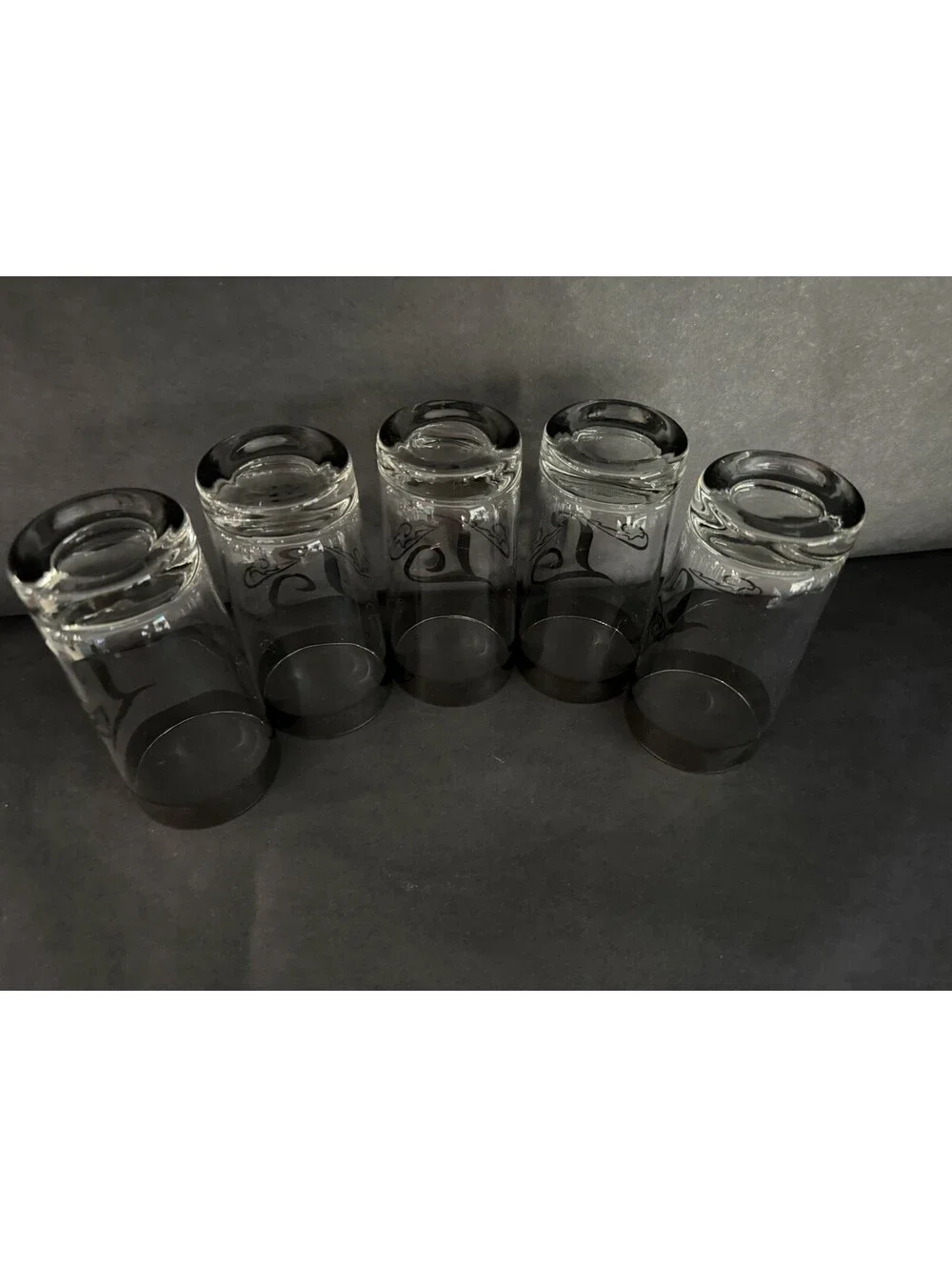 MCM Glastonbury Highball Tom Collins Glasses Monogram Platinum T 5.5